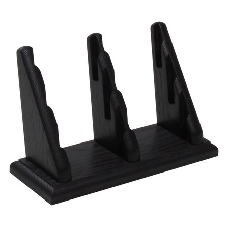 WOODEN MALLET 6 Pocket Countertop Business Card Holder; Black BCC2-6BK